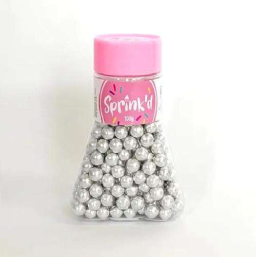 Sprink'd Sprinkles - 8mm Balls Silver - Click Image to Close